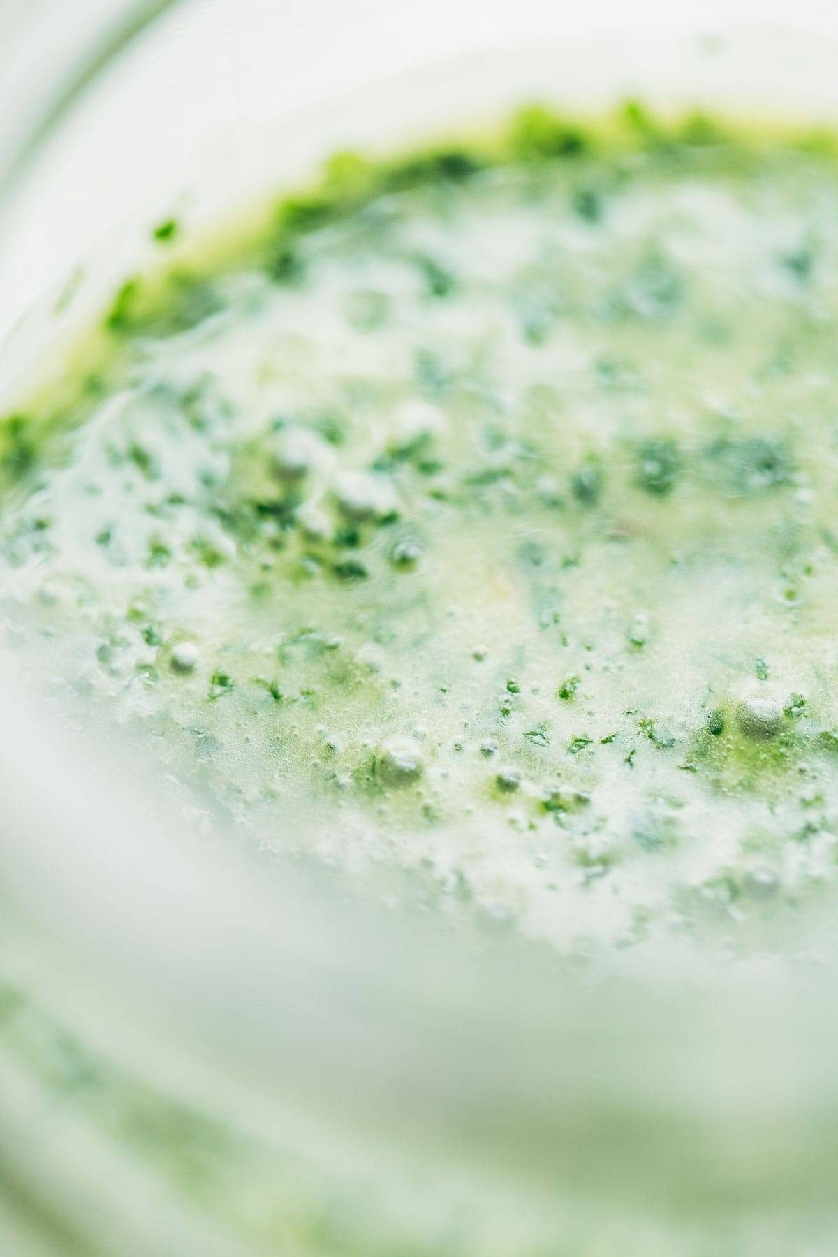 Green sauce.