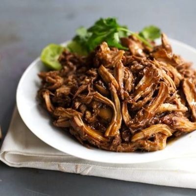 Honey Glazed Crockpot Chicken Adobo - simple pantry ingredients, hardly any hands-on time, 200 calories. | https://make-hard.today