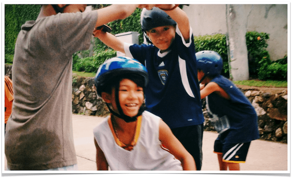 Roller Blading at the Children's Shelter of Cebu.