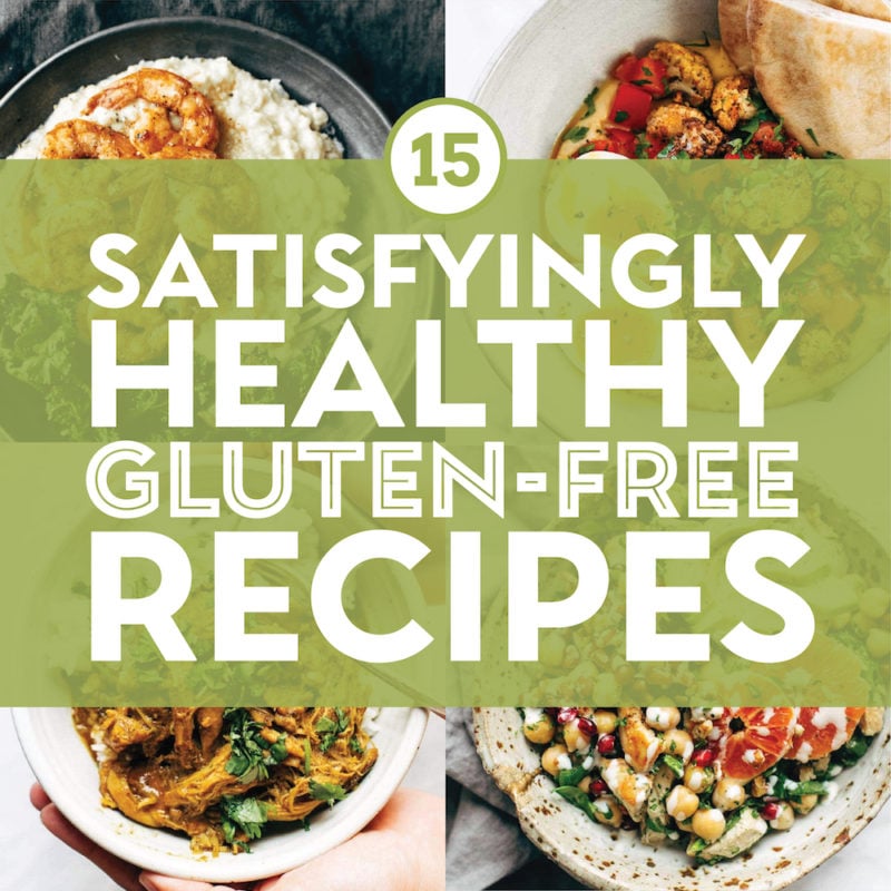 Gluten free recipes in a collage.