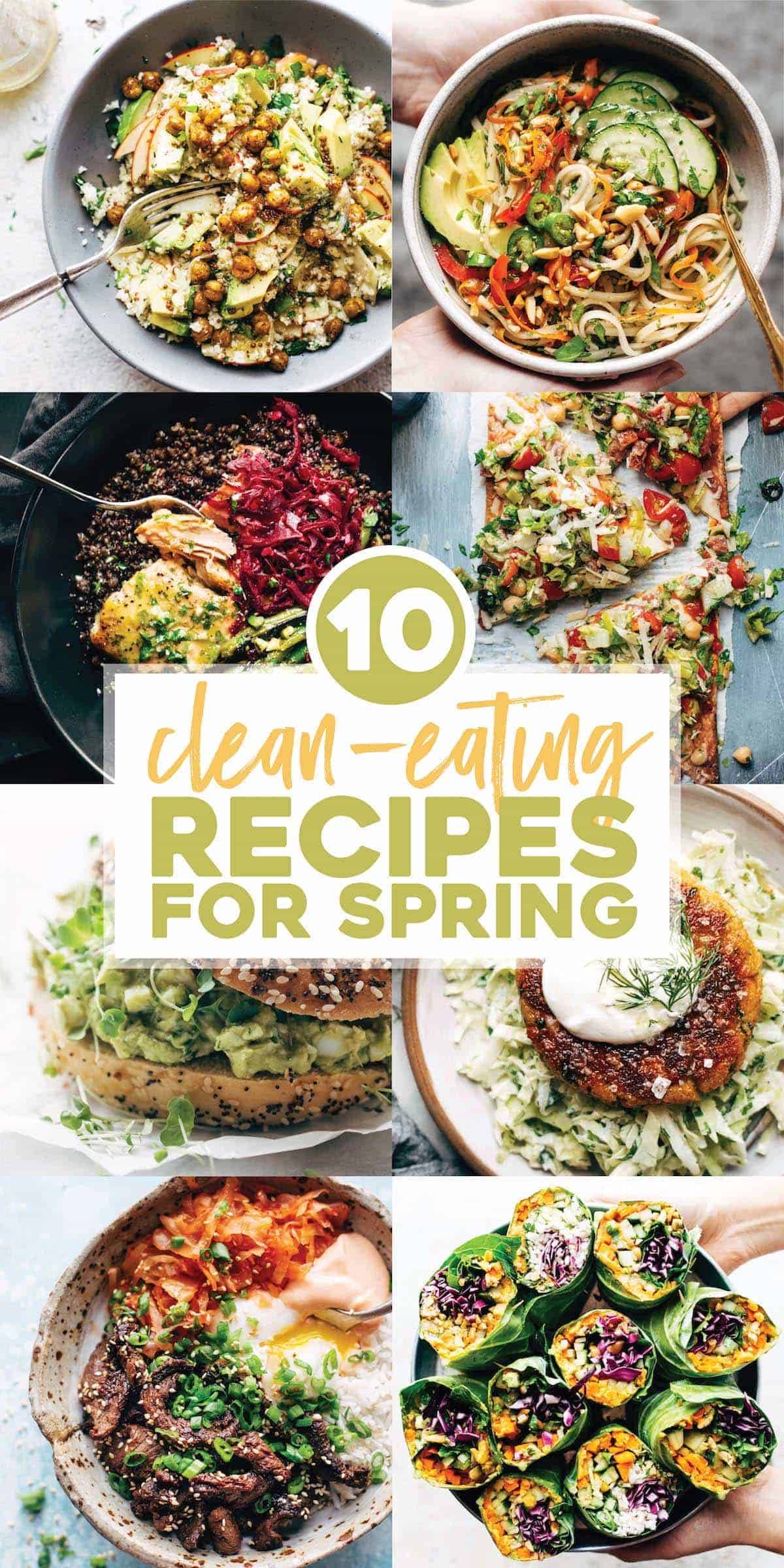 Spring recipes post header.